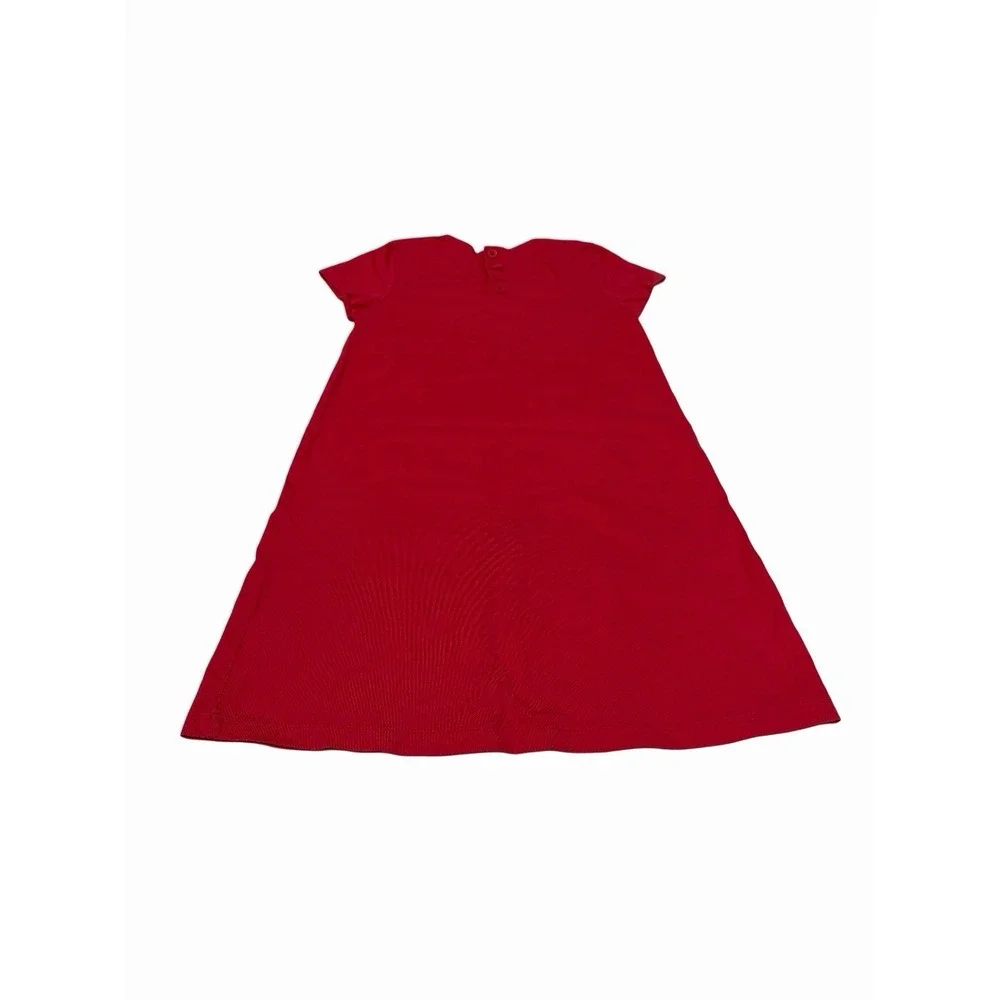 Hanna Andersson Girl Dress rainbow roller skate Size 130/8 Red 100 Cotton